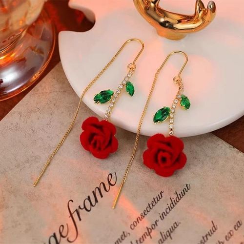 🌹 Eternal Bloom: Exquisite Handmade Rose Petal Earrings