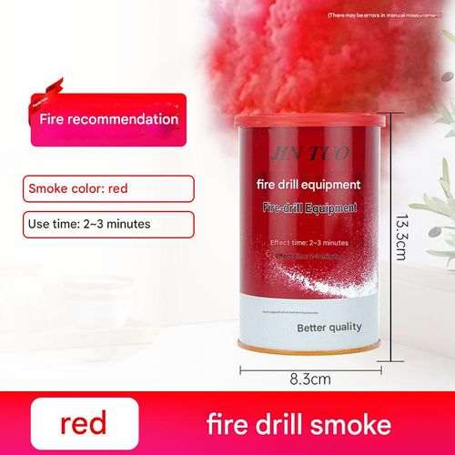 White, orange, black, red, yellow, red, stage fire drill, smoke tank drill, outdoor drill