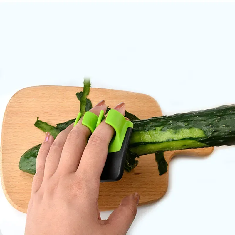5PCS Stainless Steel Handheld Vegetable Peeler with Rubber Finger Grips Multifunctional Kitchen Tool Accessory Peeler