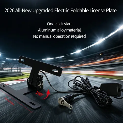 2026 NEW automatic folding license plate holder,motorcycle, turn over one-button start