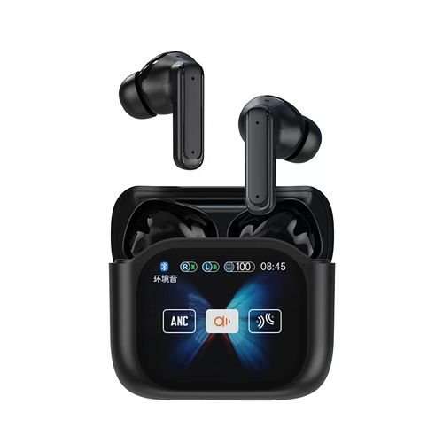 BY16 Full-Color Touchscreen LED Bluetooth Earphones — In-Ear ANC+ENC Noise-Cancelling Bluetooth Headset with AI Translation Capability