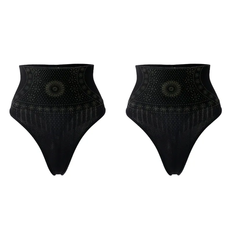 2pcs Women No Trace High Waist Shaping Brief Body Shaper Slimming Underwear Butt Lifter Control Pantie Postpartum Shapewear Pant