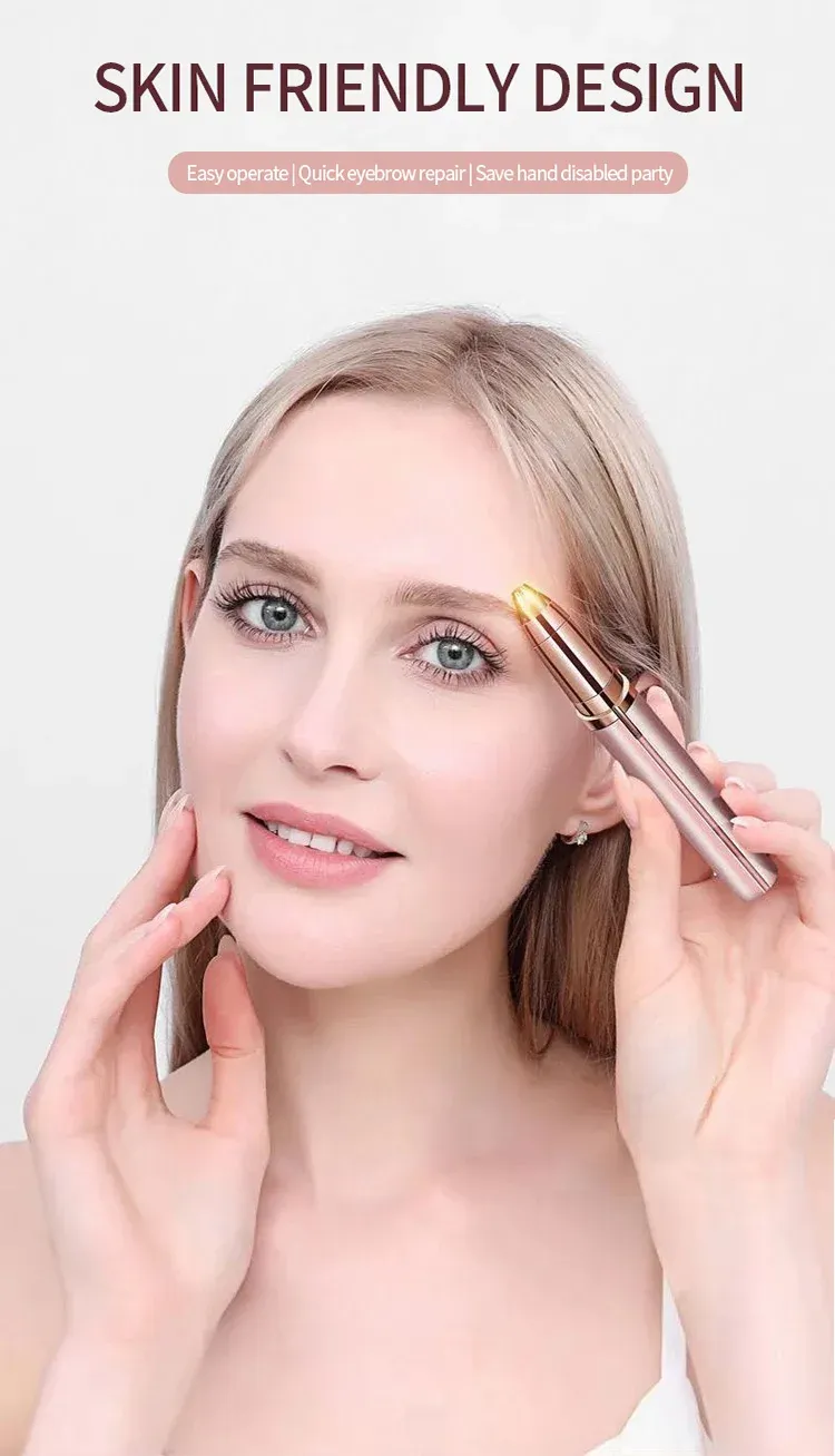 2026 New Electric Eyebrow Trimmer Pen Automatic Hair Removal Razor for Women Men Facial Shaver Beauty Tool Epilator