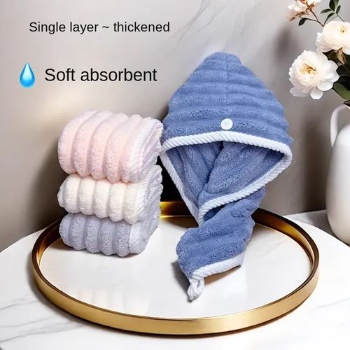 4pcs Dry Hair Cap Quick Dry Hair Towel Thickened Head Scarf