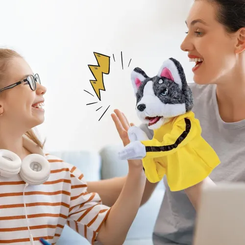 Kung Fu Husky: The Ultimate Boxing Puppet for Endless Family Fun!（1pc)