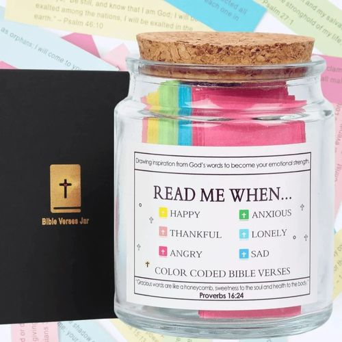 color coded bible verse jar 🙏🏿✝️