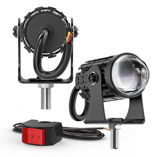 2PCS All-in-One Waterproof IP67 Dual Color Super Bright LED Headlight With Control Switch Drivin