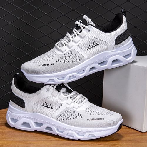 Men's Spring Summer New Arrivals: Trendy Lace-Up Casual Shoes with Soft Soles—Breathable Athletic Running Footwear
