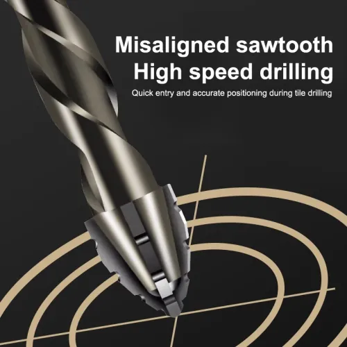 4pcs Tungsten steel serrated drill set, suitable for ceramics, tiles, and glass concrete 6mm+8mm+10mm+12mm