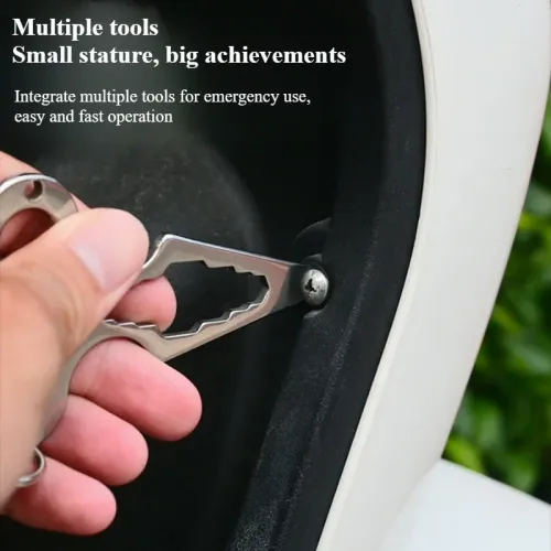 3 Pcs EDC self-defense spike portable bottle opener keychain Outdoor camping supplies stainless steel multifunctional tool