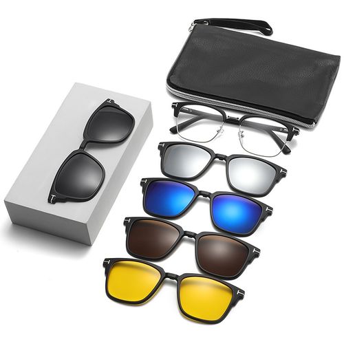 Magnetic 5-in-1 Interchangeable Sunglasses Set