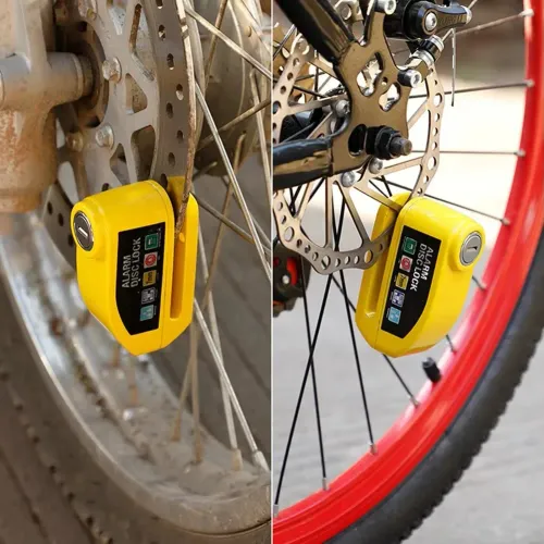 Motorcycle Alarm Lock Wheel Disc Brake Motorbike Scooter Bicycle Waterproof 110dB Loud
