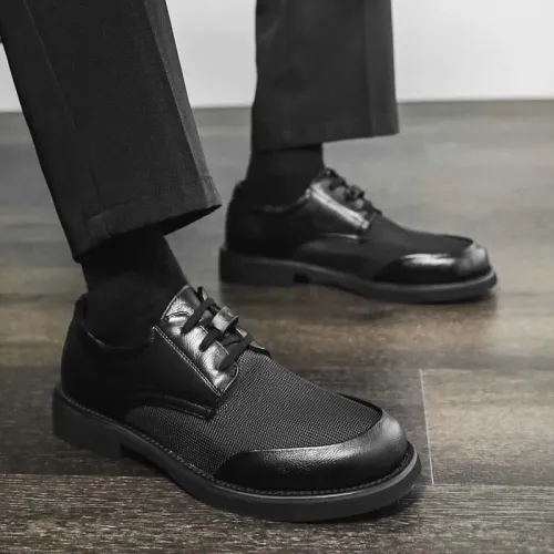 Fashion Men Leather Shoes Lace-Up Soft Formal Dress Shoes Comfortable Man Casual Shoes Men Business Shoes Handmade Work Footwear