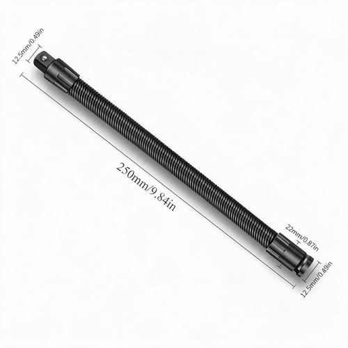 3pcs 250mm Flexible Socket Extension Ratchet Drive Socket Extension Bar Bendable Elastic Joint Head Post Connecting Link