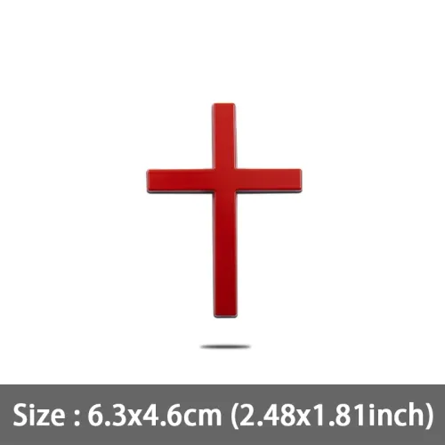 4pcs Car Styling 3D Metal Sticker Christian Cross Auto Body Emblem Badge Decal Stickers
