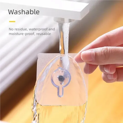 Self Adhesive Hooks Transparent Traceless Poster Photo Frame Clock Hangers Punch Free Screw Hook Multipurpose Screw