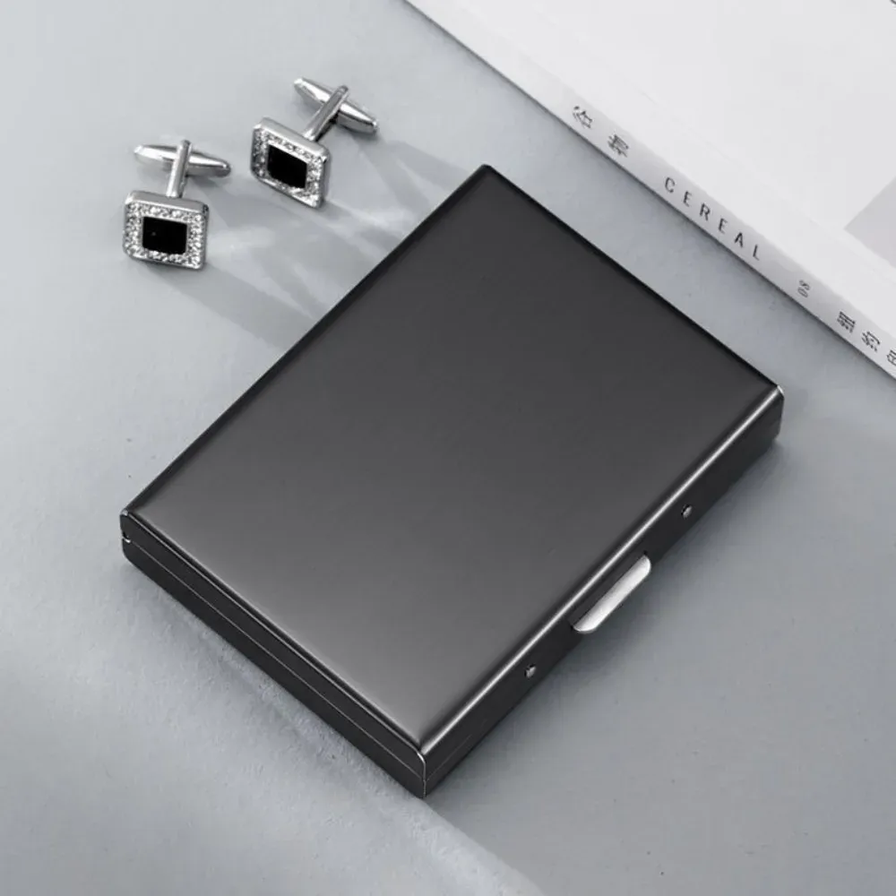10 Slots Stainless Credit Card Holder Men Slim Anti RFID Travel ID Cardholder Debit Box Women Wallet Metal Case Porte Carte