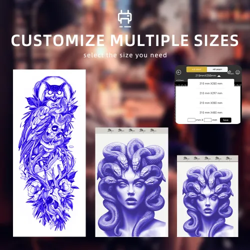 NEW Wireless Tattoo Stencil Printer Portable A4 Thermal Printer Kit Compatible with Phone iPad & PC for Tattoo Artists