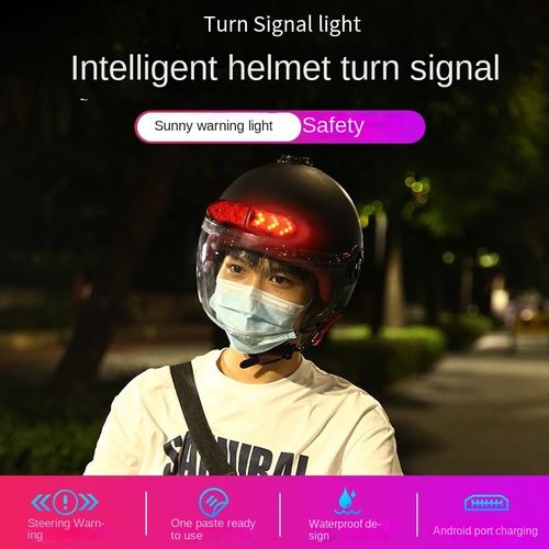 Smart helmet automatic turn signal