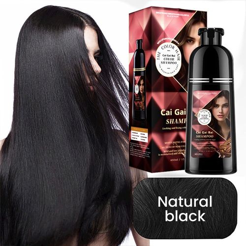 Hair coloring shampoo, suitable for both men and women, with herbal extracts for fast results.
