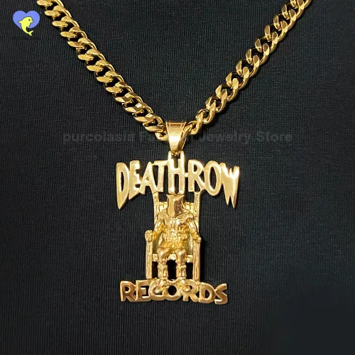 New titanium steel 3D pendant trendy hip-hop necklace