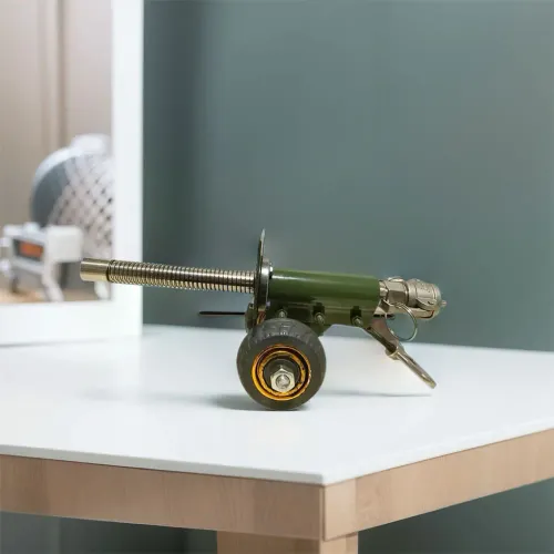 Firecracker Launcher Model Stainless Steel Mini Cannon Collectible Statue Artillery Cannon Handcraft