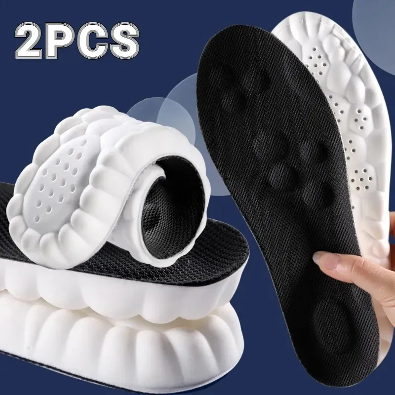 8PCS  4 Pair New 4D Massage Insoles Super Soft Sports Shoes Insole for Feet Running Baskets Shoe Sole Arch Support Orthopedic Inserts Unisex