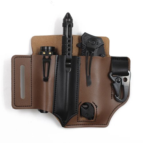 Cowhide Leather Owl Buckle Tactical Multifunctional Belt Cover