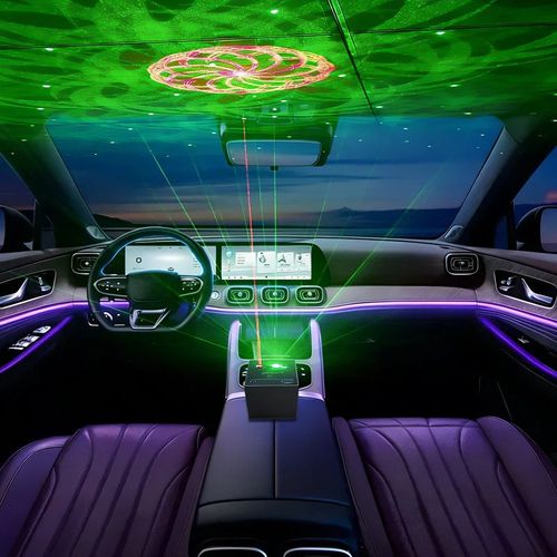 Rechargeable and portable RGB laser party light