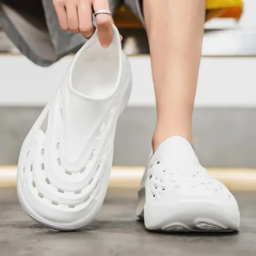 Large Size Men's Slippers EVA Casual Hollow out Beach Home Shoes Comfortable Breathable Sandals for Relaxing And Leisure