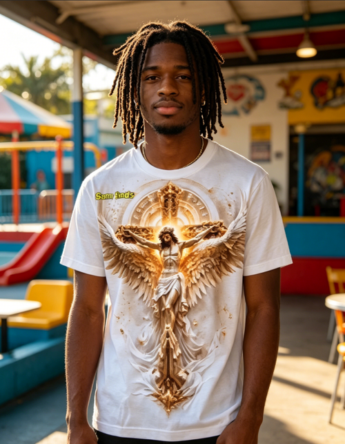 Men's Jesus Angel Cross T-Shirt
