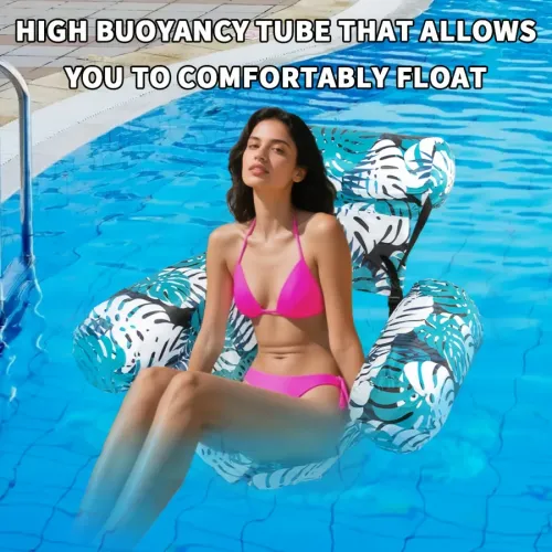 1 PC Inflatable Floating Lounger for Adult,Portable Pool Float Chair,Foldable Recliner for Swimming Pool,Lake,Beach Summer Relaxation