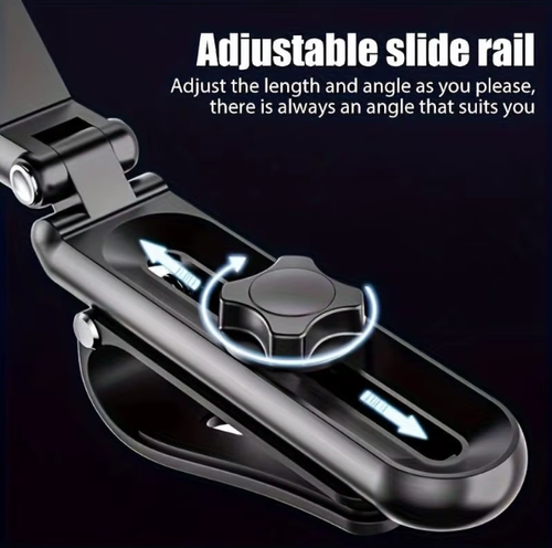 Universal Phone Holder 360° Rotating Sun Visor Multifunctional Phone Holder for Car