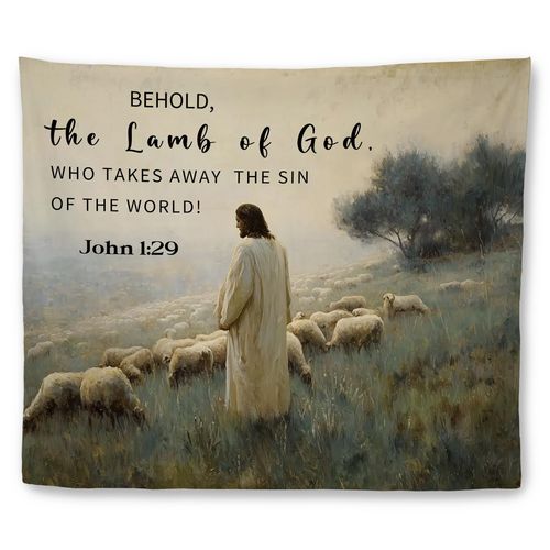 Faith Wall Hanging Tapestry for Sacred Spaces & Prayer Corners
