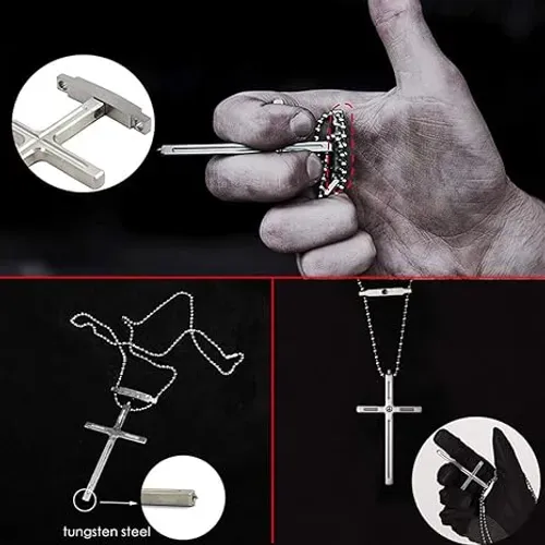 Self-Defense Cross Necklace