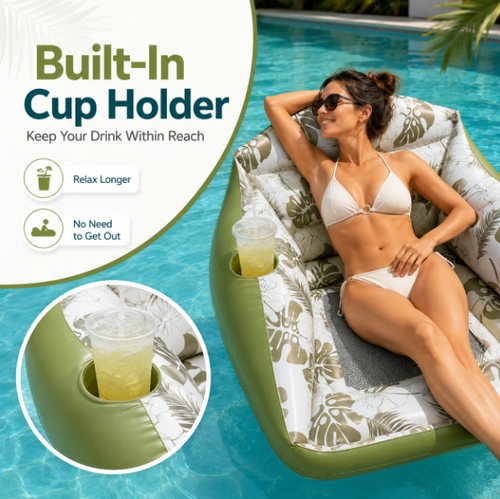 3-in-1 Inflatable Pool Lounge Chair