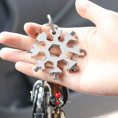 2PCS Multifunctional Snowflake Wrench Tool Steel Octagonal Hexagon Portable 18 in One Mini Universal Wrench