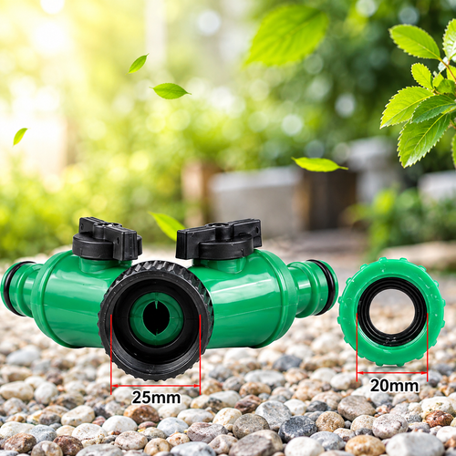 5pcs Y-Shaped Connectors Garden Three-way Faucet Hose Diverter Garden Hose Watering Fittings Adapter with Adjustable Switch Valve