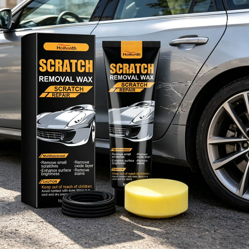 2pcs Car Scratch Removal Wax Kit Scratches Repair Polish Swirl Remover Anti Scratch Restore Shine Auto Body Paint Grinding Compound