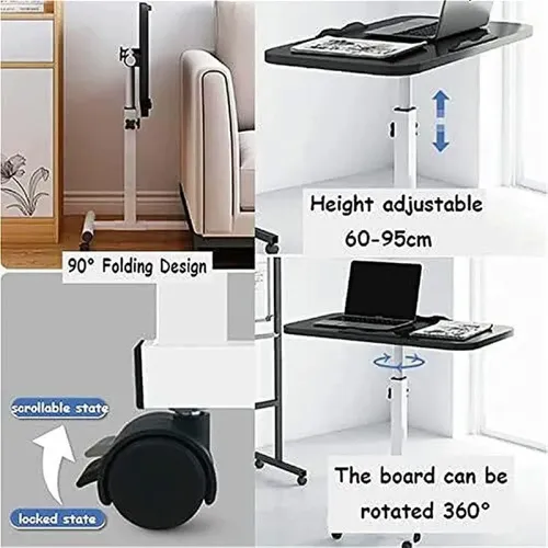 Foldable, adjustable, and movable table