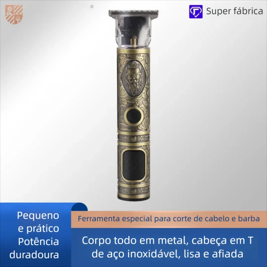 Máquina de cortar cabelo cilíndrica de metal