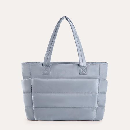 The Bubble Puffy Tote-Dark Gray