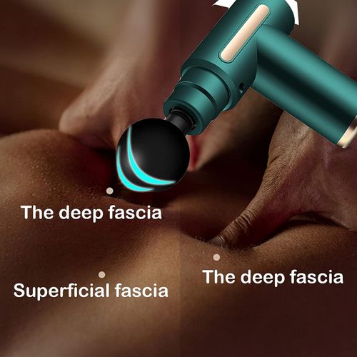 Massage Gun, Small Travel Tool, Massage Gun Deep Tissue,Percussion Handheld Portable Muscle Massager Tool for Full Body Pain Relief, Ideal Gifts for Men, Women(Green)