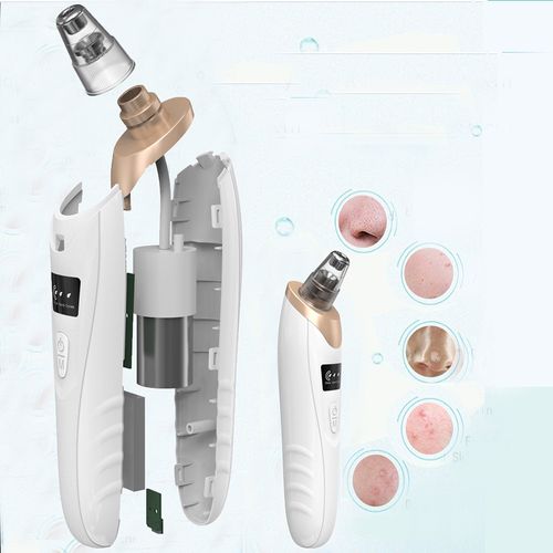 Blackhead Remover Pore Vacuum Cleaner, Facial Pore Cleaner - 5 Suction Points, 5 Probes, USB Rechargeable Blackhead Vacuum Kit, Electric Acne Extraction Tool for Adults