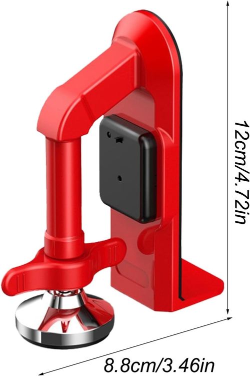 Security Door Jammer Door Stoppers, Portable Door Lock, Travel Anti Theft Door Blocker, Apartment Safety Protection, Anti-Slip Door Lockdown Security Device for Home Bedroom Hotel Bar (Red)
