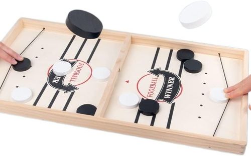 Foosball Winner Fast Sling Disc Board Game, 2 in 1 Fast Honda Disc Game for Party and Family Game