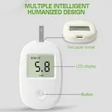 Digital Blood Glucose Monitor, Large LCD Display, 5-Second Results,  Compact Design, Complete 50 pcs Testing Kit with Case