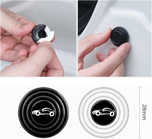 Pack of 20 Car Shock Absorber Seals Shock Absorber for Car Doors Made of Silicone Car Edge Protection Self-Adhesive Door Edge Protection Universal 27 mm Car Door Shock Absorption Car Door Protection