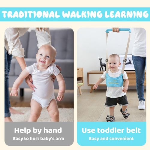 Baby Walking Harness (Taking First Steps) — Detachable Walking Aid , Child Safety Harness , Fits Waist Circumference 60–72 cm, Supports up to 25 kg , Color: Blue , A Walking Belt Designed Specifically for Toddlers
