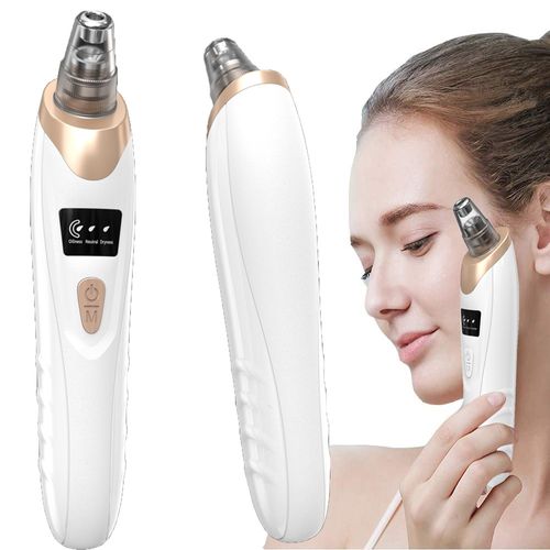 Blackhead Remover Pore Vacuum Cleaner, Facial Pore Cleaner - 5 Suction Points, 5 Probes, USB Rechargeable Blackhead Vacuum Kit, Electric Acne Extraction Tool for Adults